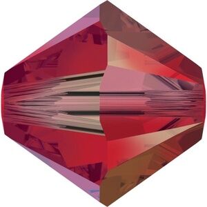 As Low as $2 6mm Light Siam AB Swarovski Crystal Bicone 5328 Beads 8pcs